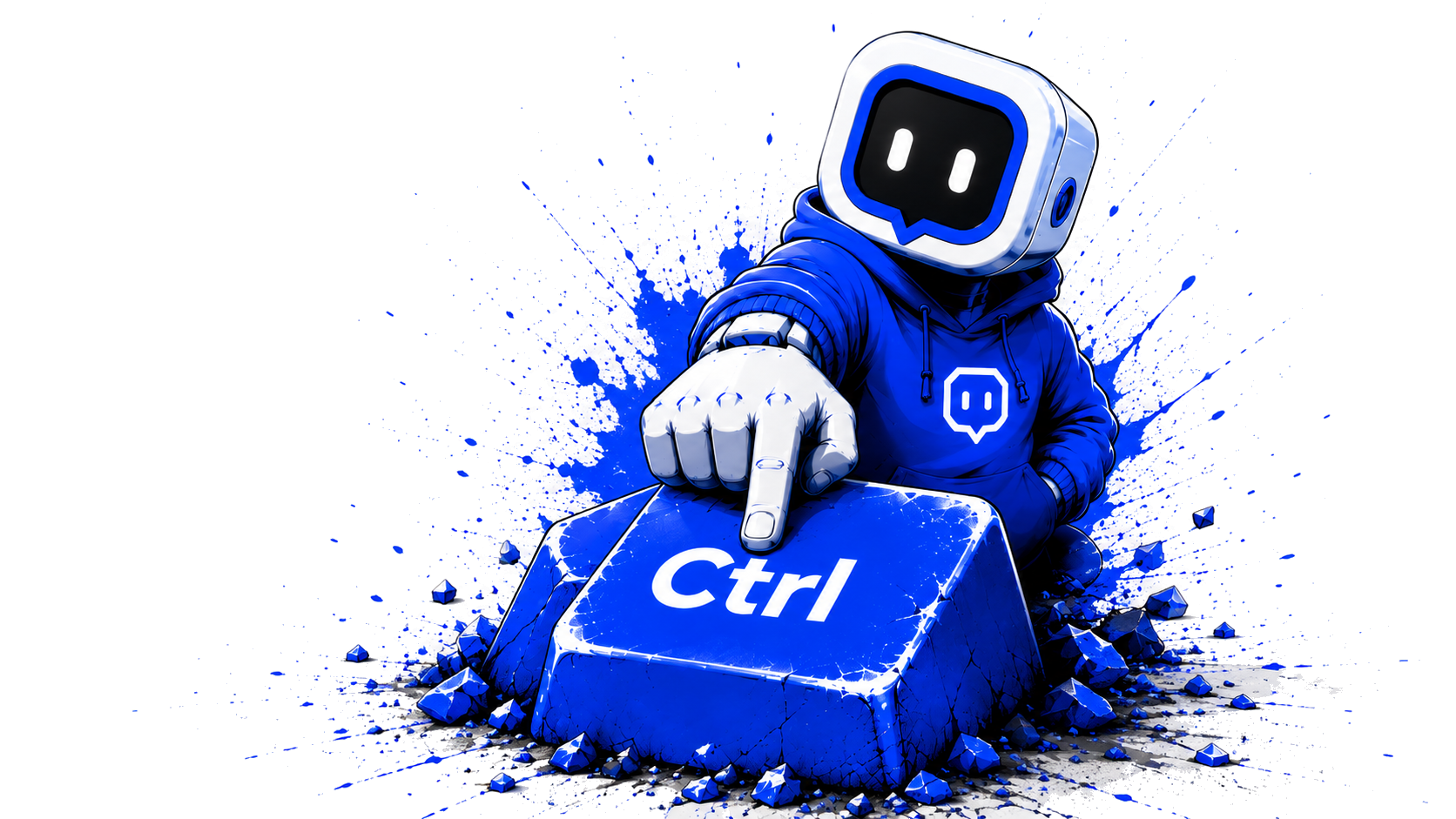 Halen mascot pressing the Ctrl key